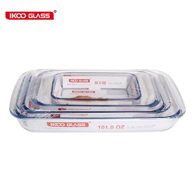Clear Glass Baking Dish for Oven Oblong Casserole Dish Baking Tray
