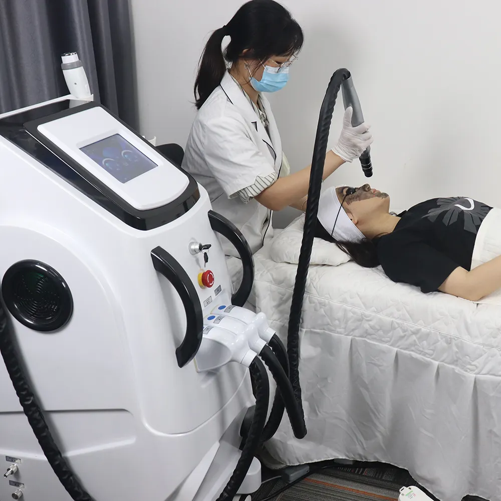 Huanshi 3 em 1 RF ipl opt lazer máquina de depilação e remoção de tatuagem máquina ipl profissional para lifting facial clareamento da pele