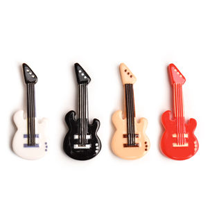 Mini Guitarra Eléctrica de Resina, Cabujón Plano para Manualidades, Accesorios Hechos a Mano, Dijes de Resina para Joyería - Product Image 6