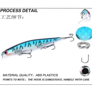 ABS flottant Wobbler Plopping plongée dur pêche méné inspiré appât leurres crochets pour rivière lac ruisseau océan plage bateau - Product Image 3