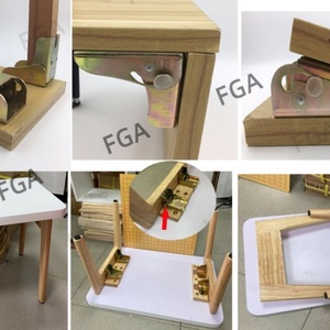 Soportes Metálicos de 90 Grados para Patas, Abrazaderas de Acero Reforzadas para Mesa Plegable, Bisagra para Dormitorio, Oficina en Casa, Supermercado - Product Image 6