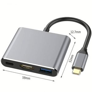 3-in-1 HDTV to <b>USB</b> <b>C</b> Digital AV Multiport <b>Adapter</b> <b>USB</b> Type <b>C</b> Converter to 4K <b>USB</b> 3.0 100W PD for Laptop Mobile Phones - Product Image 4