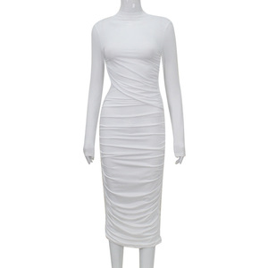 Autunno nuove donne Sexy donna abiti bianchi Sexy Sexy manica lunga abiti sottili - Product Image 4