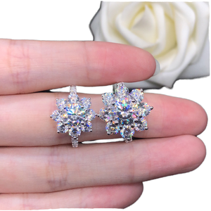 New Popular Silver 925 Original Platinum Plated 2 Carat Brilliant Cut Moissanite Prong <b>Set</b> D Color FL <b>Ring</b> <b>Women</b> Gift Fine - Product Image 1