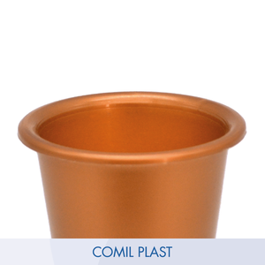 Jarrón de plástico de calidad italiana para anillo de bronce, nicho, mausoleo, cripta, Color moldeado por inyección, altura de cobre de 4,3 pulgadas - Product Image 4