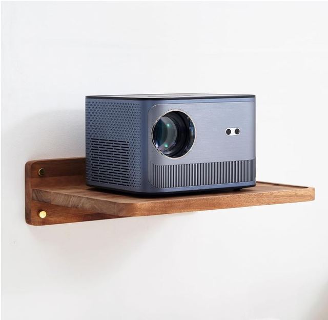 Custom Acacia Wood Projector Storage Shelf for Wall Mount Floating Shelf Rack Holder for Router Modem Cable Box Gaming Consoles