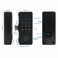 Kunci Pintu Kaca Pintar dengan Pengait, Harga Terjangkau Keamanan Tinggi Sidik Jari Kata Sandi Kartu RFID Tanpa Kunci BLE TTLock Kontrol Jarak Jauh