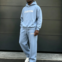 Ensemble de survêtement unisexe personnalisé avec logo imprimé, design vierge, en molleton gaufré épais, pour homme, automne-hiver