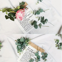Daun Eucalyptus Buatan Hijau, Buket Daun Sintetis, Aksesoris DIY, Dekorasi, Grosir Daun Buatan