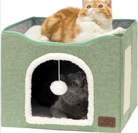 Meilleures ventes : Maisonnette pour animaux de compagnie avec fonction tabouret, Tabouret de rangement pliable d'intérieur, Lit pour chat et chien, Vente en gros directe usine