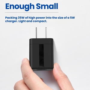 <span class=keywords><strong>Chargeur</strong></span> double USB 35W PD, <span class=keywords><strong>chargeur</strong></span> rapide double port USB C et USB A, adaptateur secteur type C <span class=keywords><strong>pour</strong></span> iPhone 15 14 13 Pro Max - Product Image 3