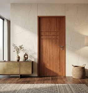 Porte en bois Meranti à âme pleine, design élégant, finition lisse, intérieur/extérieur, taille personnalisée, fabricant, export - Product Image 4