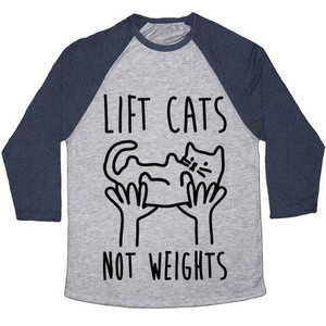 Camiseta de béisbol unisex de mezcla triple Lift Cats Not Weights - Product Image 3