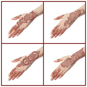 Stencil Riutilizzabili per Mehendi Indiano Fai-da-Te per Donne e Ragazze, Design per Tatuaggi Temporanei su <span class=keywords><strong>Mani</strong></span> e Avambracci, Stencil Riutilizzabili per Tatuaggi all'Henné - Product Image 4