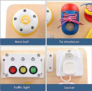 Tableau d'activités Montessori en bois en gros - Serrures, loquets et panneau de dessin magnétique pour les tout-petits de 1 à 4 ans - Product Image 4