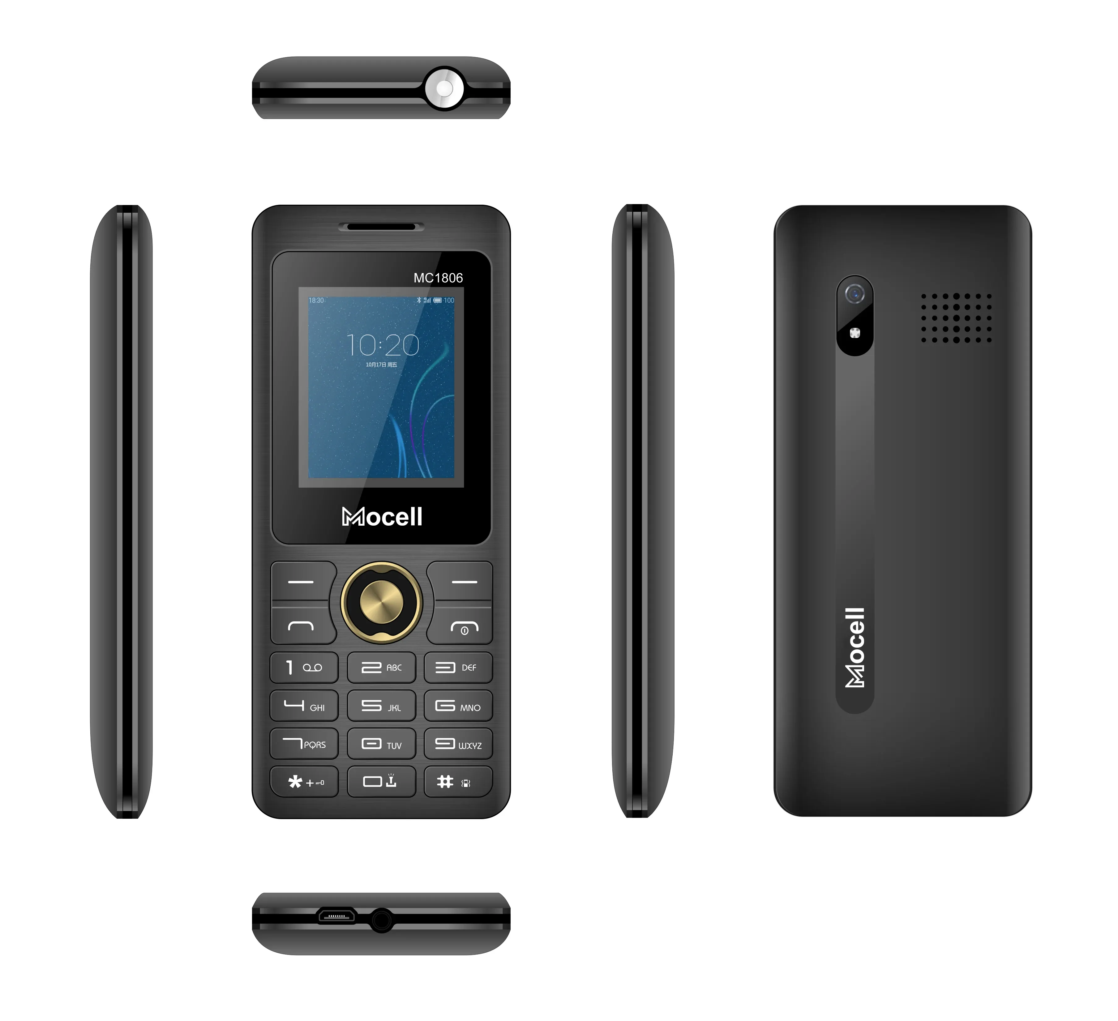 Mocell MC1806 özellik telefon 1.77 "ekran 1800Mah kamera çift Sim küçük cep telefonu