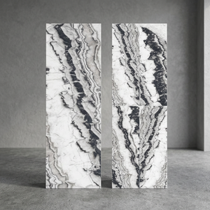 Losa de piedra sinterizada de 15 mm, 800x2400 mm, azulejos de porcelana con aspecto de mármol Latina Nero para decoración de encimeras de cocina - Product Image 1