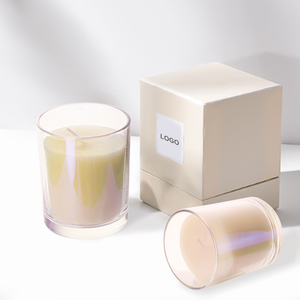 Lọ đựng nến thủy tinh trong suốt, thiết kế tùy chỉnh thời trang, sang trọng, óng ánh cầu vồng, có nắp đậy, đựng nến thơm. - Product Image 6