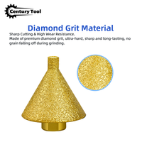 Outil de chanfreinage diamanté brasé M10 et M14 pour carrelage céramique et marbre, fraise à chanfreiner, embout de meulage pour meuleuse d'angle, outils de meulage