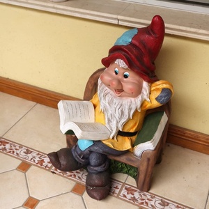 Statue de lutin de jardin, modèle de gnome de jardin, décoration extérieure de grande taille, décoration de lutin de dessin animé, artisanat en résine, cadeau créatif - Product Image 2