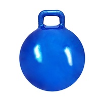 Ballon rebondissant gonflable élastique épaissi avec poignée pour enfants, jouet de saut pour la maternelle, design corne de mouton, intégration sensorielle