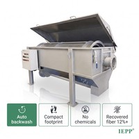 Filtre à tambour rotatif en acier inoxydable pour le traitement des eaux usées de teinture textile et la récupération des fibres