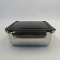 Rectangle étanche Durable 400/750/1200ml acier inoxydable bento boîte à déjeuner ensemble avec couvercles de verrouillage