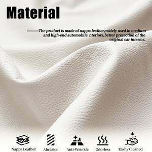 Ensemble complet n'affecte pas les housses de siège de voiture en cuir Nappa <span class=keywords><strong>blanc</strong></span> Airbag pour Tesla modèle Y rafraîchi Facelift Juniper 2025 2026 - Product Image 2