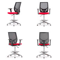 Chaise de bar à dossier haut en maille, style moderne, pour zone de réception et de négociation, chaise de bureau décontractée
