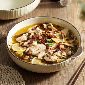 Poisson <span class=keywords><strong>choucroute</strong></span> en céramique grand <span class=keywords><strong>pot</strong></span> bol ménage tranches de porc bouilli bol <span class=keywords><strong>à</strong></span> soupe amphore Mao Xuewang poisson bouilli bol spécial - Product Image 6