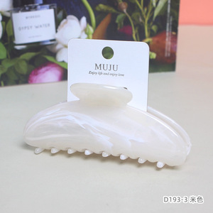 Muestra rápida 11cm Pinza de pelo grande Mármol Moire Cabeza trasera Clip de tiburón con medio círculo Media Luna <span class=keywords><strong>Pinzas</strong></span> de pelo grandes - Product Image 4