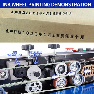 FR-1000 Automatic Commercial Band Sealer Portable Small <b>Desktop</b> Plastic Bag Coffee Powder Code <b>Printer</b> Ink Wheel Sealing Machine - Product Image 3