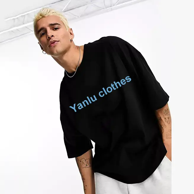 Fabricant de t-shirts Vêtements de rue Hip Hop de luxe pour hommes t-shirts Logo imprimé bouffant personnalisé Boxy t-shirt surdimensionné