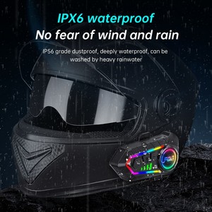 Casco de Motocicleta Y10 MAX con Efectos de Iluminación RGB Coloridos, Resistente al Agua IPX6, Asistente de Voz, Auriculares Inalámbricos con Intercomunicador Bluetooth - Product Image 5