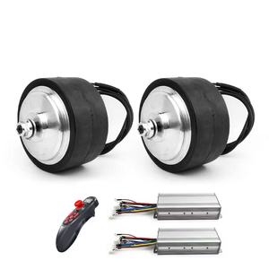 5 인치 저속 허브 모터 전기 카트 변환 키트 듀얼 드라이브 400w 원격 제어 트롤리 모터 세트 역 기능 - Product Image 2