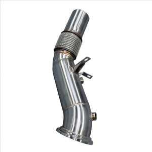 High Flow Stainless Steel Brushed Straight Pipe Exhaust Downpipe for BMW B48 320i 325i 330i G20 - Product Image 3