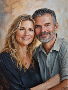 <span class=keywords><strong>Dipinto</strong></span> a mano realistico coppia personalizzata pittura a olio di famiglia tela ritratto olio su tela pittura a olio dalla foto - Product Image 3