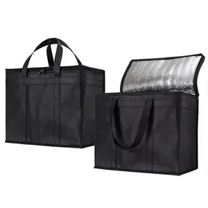 حقيبة الغداء المعزولة الباردة القابلة لإعادة الاستخدام للترويج بشعار مخصص حقيبة تبريد الثلج غير المنسوجة صديقة للبيئة للأطعمة