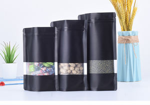 תיק רוכסן שחור, תיק רוכסן לאריזת מזון מתכלה עבור תבלינים פירות יבשים מסטיק סושי מזון משומר - Product Image 6