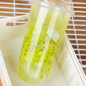 Vaso de Plástico PP Transparente Desechable Personalizado a Prueba de Fugas de 90 mm, 95 mm, 360 ml, 500 ml, 600 ml, 12 oz, 16 oz, 24 oz con Tapa para Café y Té - Product Image 1