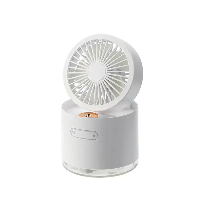 Mini ventilador de niebla de agua recargable USB portátil de escritorio, ventilador humidificador de refrigeración por aire para el hogar y la Oficina