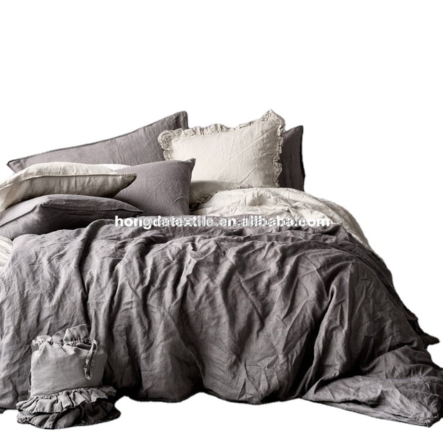 Whole 100% French Linen Bed Set , Stone Washed Linen Bed Sheet, Linen Sheets