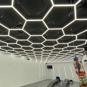 Lumières de <span class=keywords><strong>Garage</strong></span> <span class=keywords><strong>Led</strong></span> déformables Lumière de Travail Hexagone Suspendu Détaillant <span class=keywords><strong>Led</strong></span> Maison Hexagone Plafond <span class=keywords><strong>Garage</strong></span> Lumière - Product Image 2