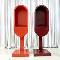 Cabina Telefónica de Hierro de Estilo Moderno Directo de Fábrica, Decoración para Bodas y Fiestas