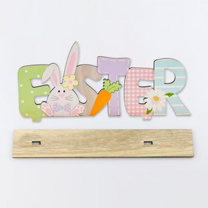 Wholesale Wooden <strong>Easter</strong> Bunny and Gnome Ornaments for Home and Party Decor for Desktop Decoration Packaged in Bag - Product Image 2