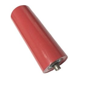 Karet sabuk konveyor rol pembawa kembali rol datar baja/plastik/sabuk Idler HDPE rol kembali konveyor - Product Image 3