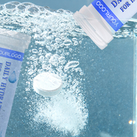 Poudre d'électrolytes hydratante effervescente sans sucre naturelle en gros, saveur citron et lime, produits de beauté à la vitamine C