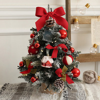 Mini sapin de Noël DIY 45/60 cm, décoration de table, sapin de Noël lumineux pour vitrine, décoration de fêtes