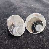 En Stock dia25.4 mm revêtement argenté + noir peint 5 "Angle de précision Cube d'angle prisme K9 pyramide de verre prisme