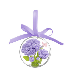 Ensembles <span class=keywords><strong>de</strong></span> blocs en plastique ABS, fleurs, roses, boules <span class=keywords><strong>de</strong></span> cristal, plantes, ornements, <span class=keywords><strong>jouet</strong></span> éducatif DIY pour les 14 ans et plus, vente en gros - Product Image 5